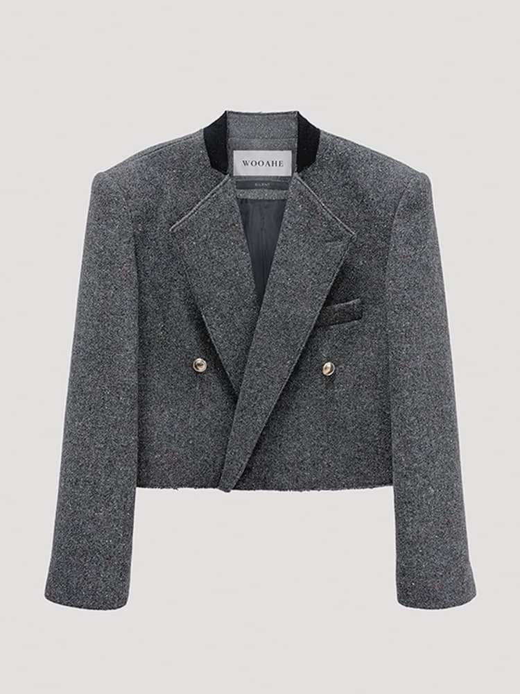 Cadence Crop Jacket in Charcoal — view 3