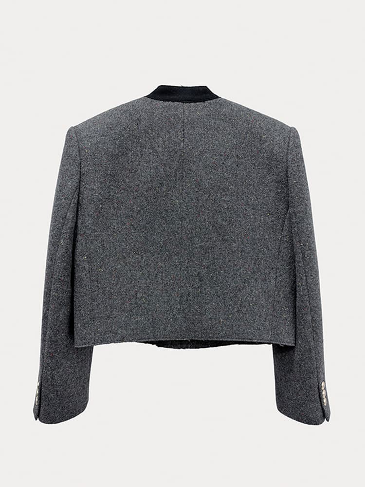 Cadence Crop Jacket in Charcoal — view 4