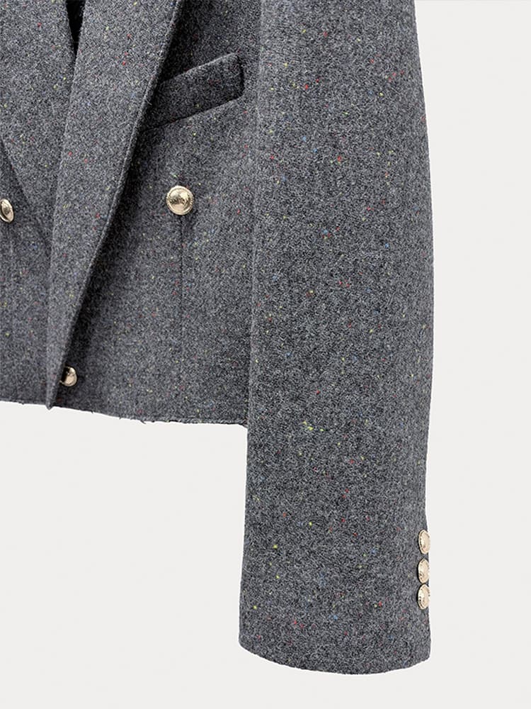 Cadence Crop Jacket in Charcoal — view 5