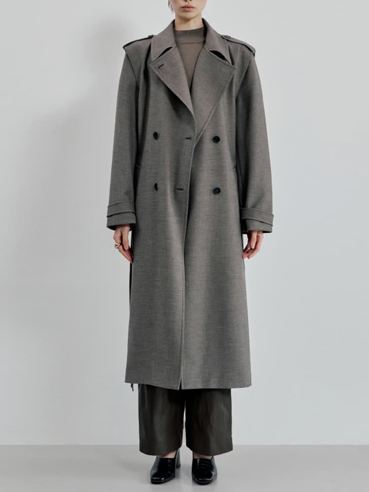 Maren Trench Coat in Mushroom — view 3