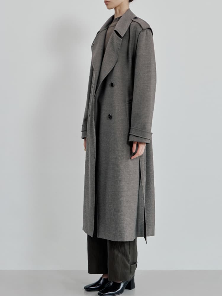 Maren Trench Coat in Mushroom — view 4