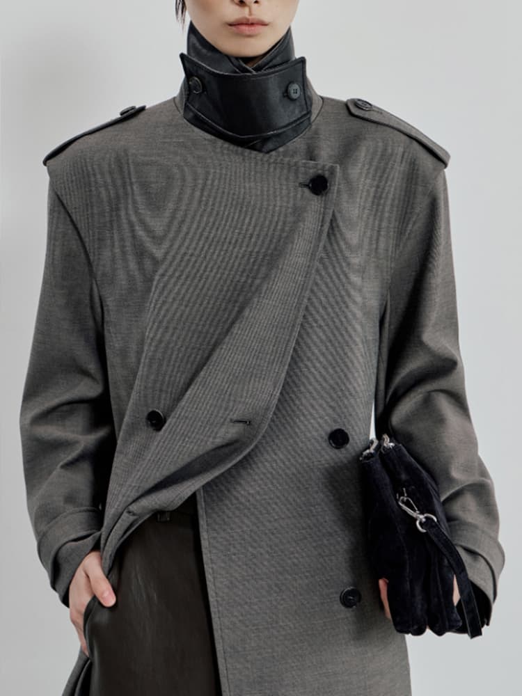 Maren Trench Coat in Mushroom — view 7