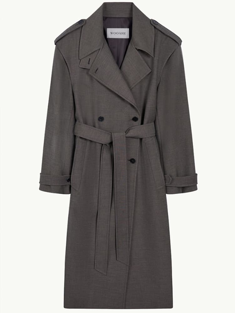 Maren Trench Coat in Mushroom — view 8