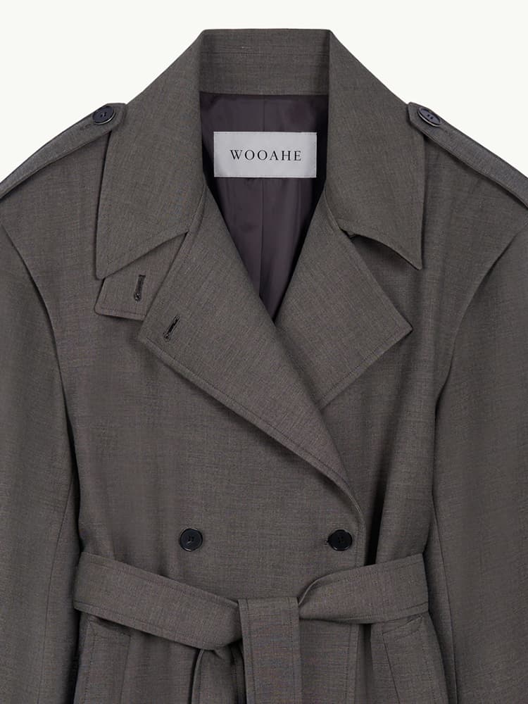 Maren Trench Coat in Mushroom — view 9