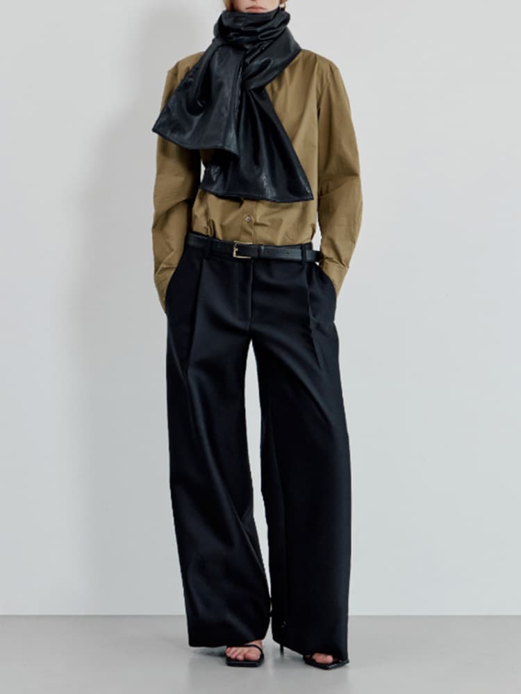 Nola Cotton Shirt in Khaki — view 4