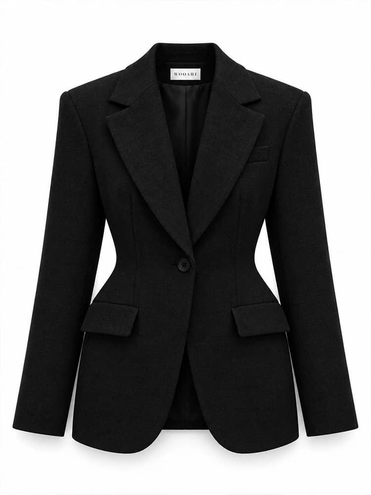 The Poise Blazer in Black — view 2