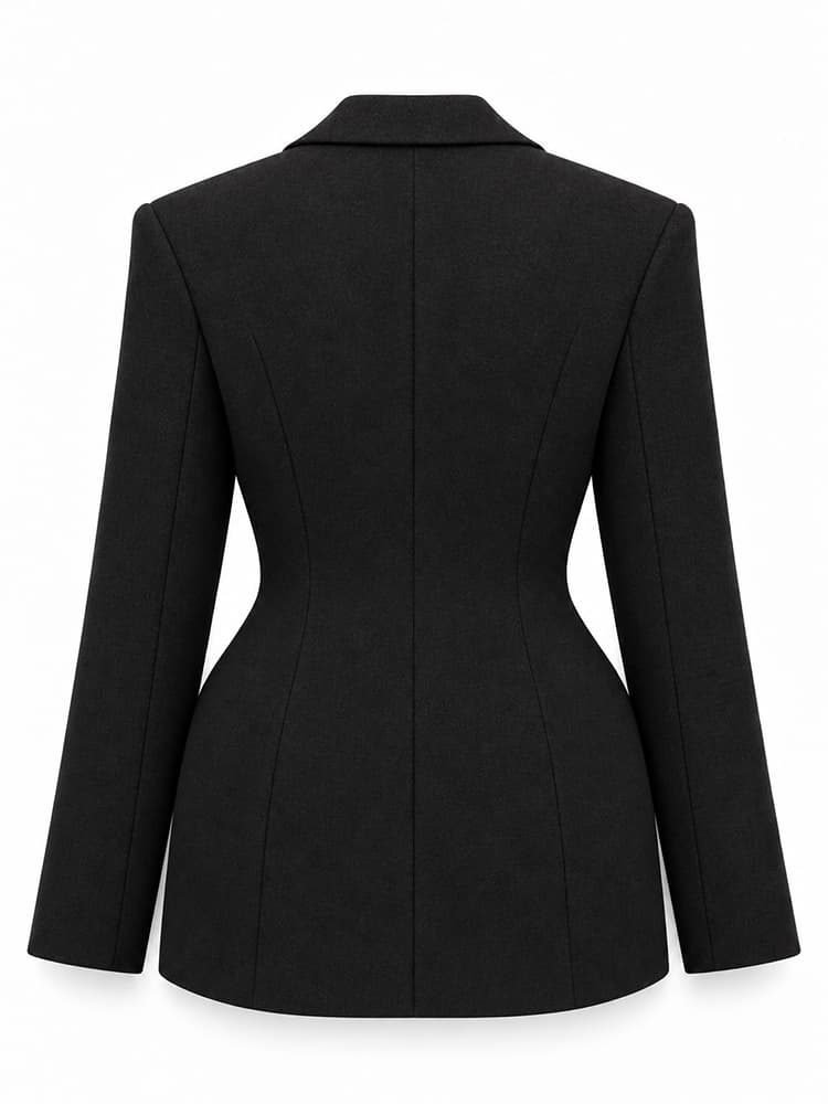 The Poise Blazer in Black — view 3